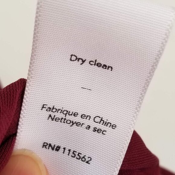 Elizabeth and James Dark Red Asymmetric Rowan Keyhole Back Midi Dress Size XS - Picture 16 of 17